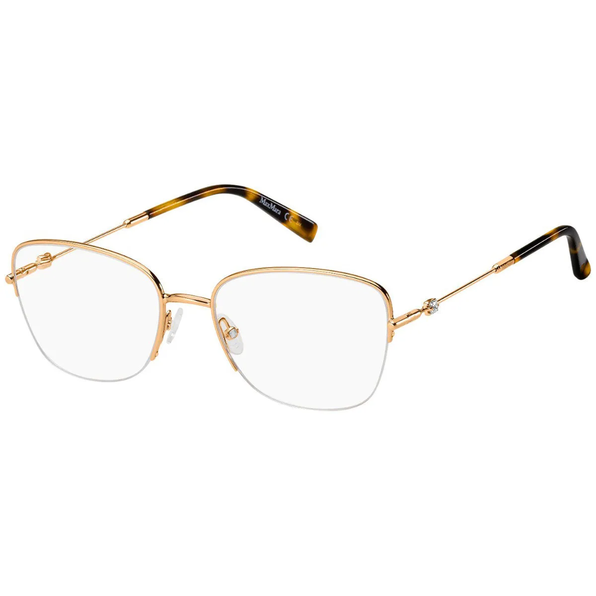 Max Mara Women's Eyeglasses - Gold Copper Metal Frame | MM1417-0DDB-53-18-140