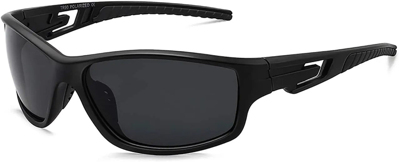 MAXJULI Polarized Sports Sunglasses for Men Women Tr90 Frame for Running Fishing Baseball Driving MJ8013