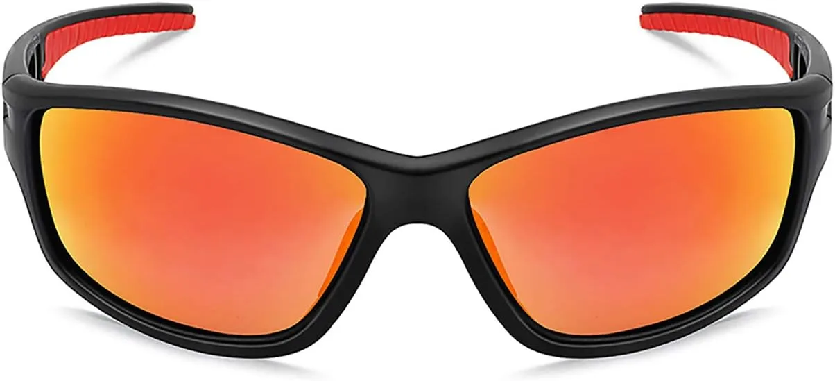 MAXJULI Polarized Sports Sunglasses for Men Women Tr90 Frame for Running Fishing Baseball Driving MJ8013