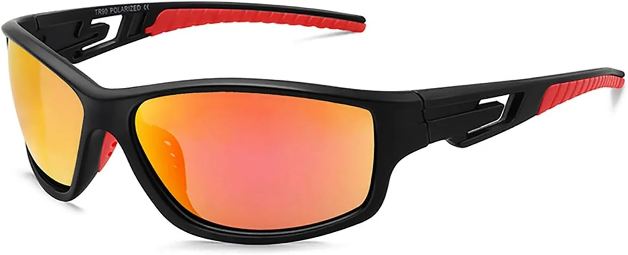 MAXJULI Polarized Sports Sunglasses for Men Women Tr90 Frame for Running Fishing Baseball Driving MJ8013