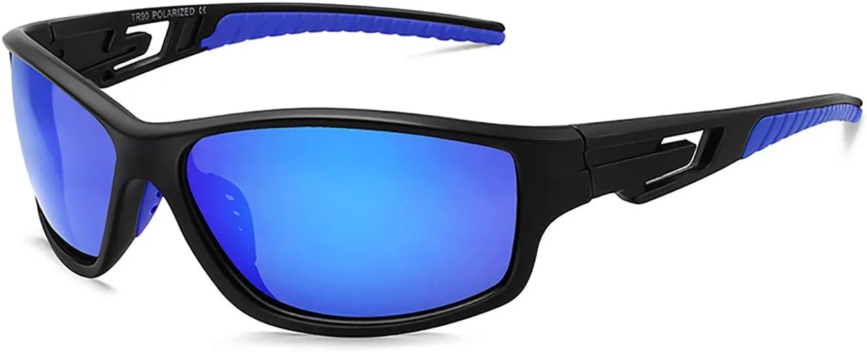 MAXJULI Polarized Sports Sunglasses for Men Women Tr90 Frame for Running Fishing Baseball Driving MJ8013