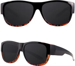 MAXJULI Sunglasses Fit Over Glasses for Men Women Polarized Wraparound Sunglasses 8238