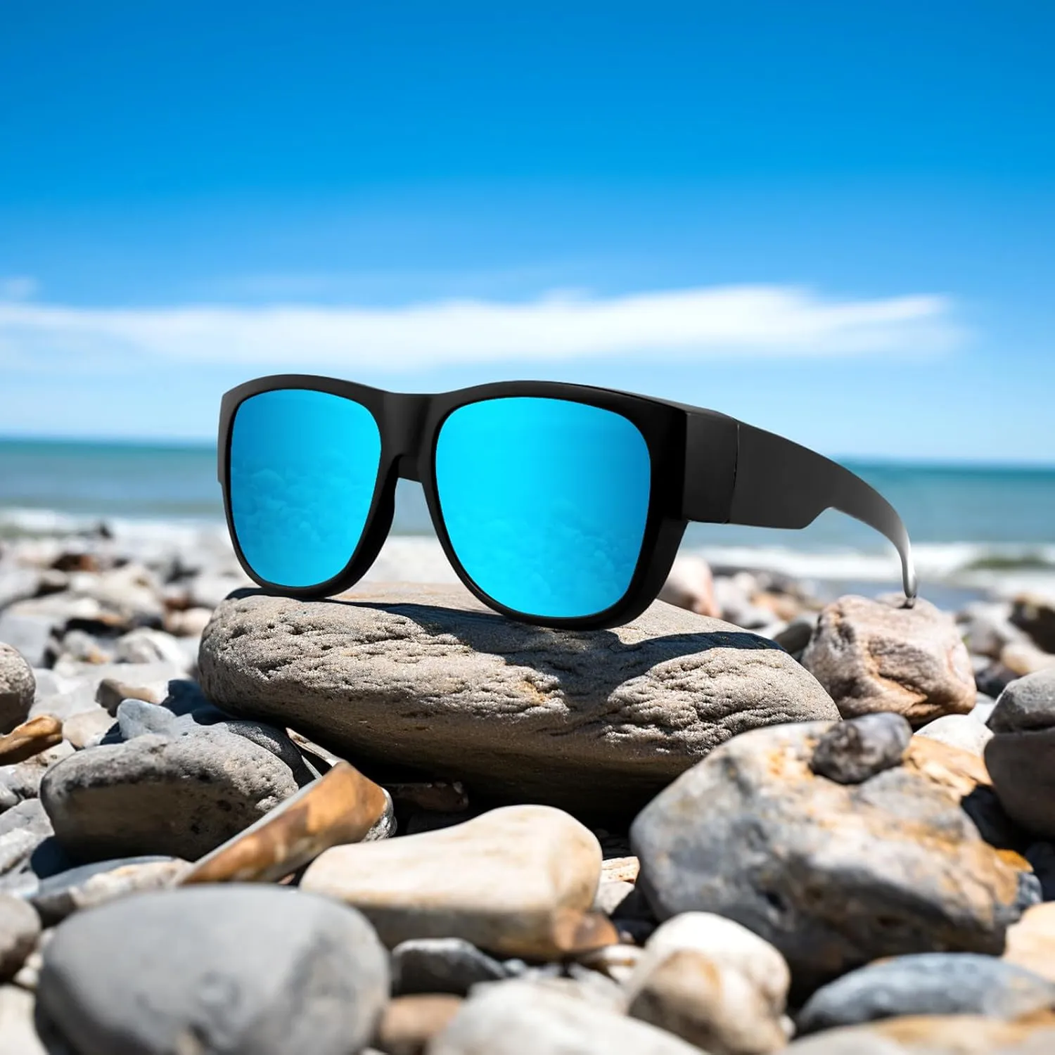 MAXJULI Sunglasses Fit Over Glasses for Men Women Polarized Wraparound Sunglasses 8238