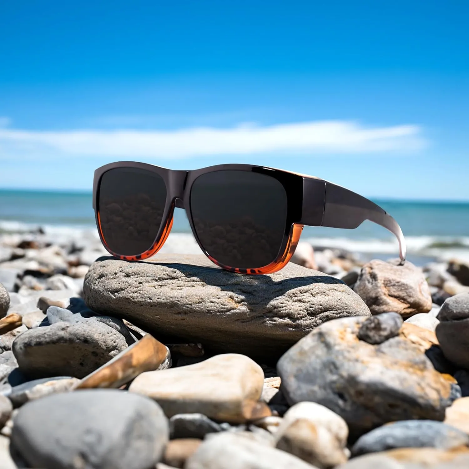 MAXJULI Sunglasses Fit Over Glasses for Men Women Polarized Wraparound Sunglasses 8238
