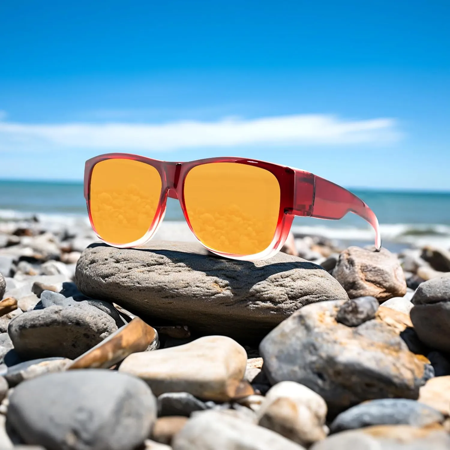 MAXJULI Sunglasses Fit Over Glasses for Men Women Polarized Wraparound Sunglasses 8238