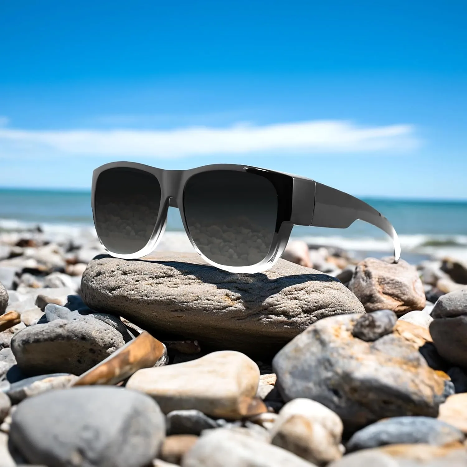 MAXJULI Sunglasses Fit Over Glasses for Men Women Polarized Wraparound Sunglasses 8238