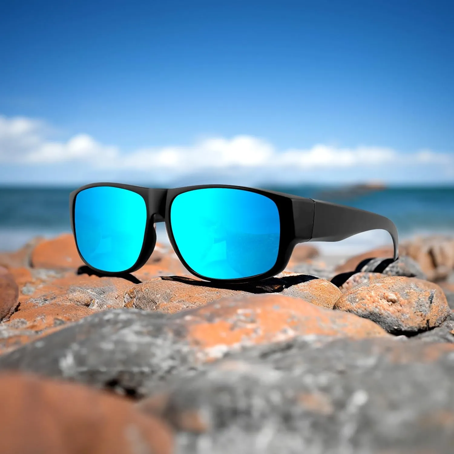 MAXJULI Sunglasses Fit Over Glasses for Men Women Polarized Wraparound Sunglasses 8239