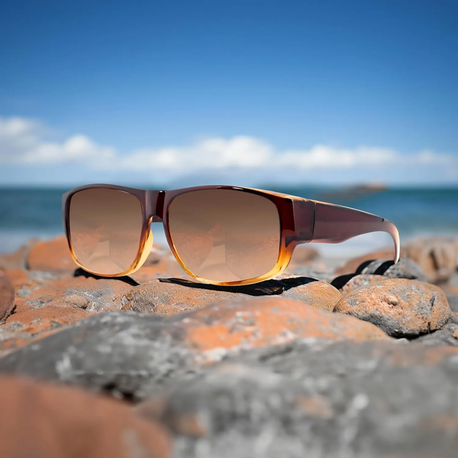 MAXJULI Sunglasses Fit Over Glasses for Men Women Polarized Wraparound Sunglasses 8239