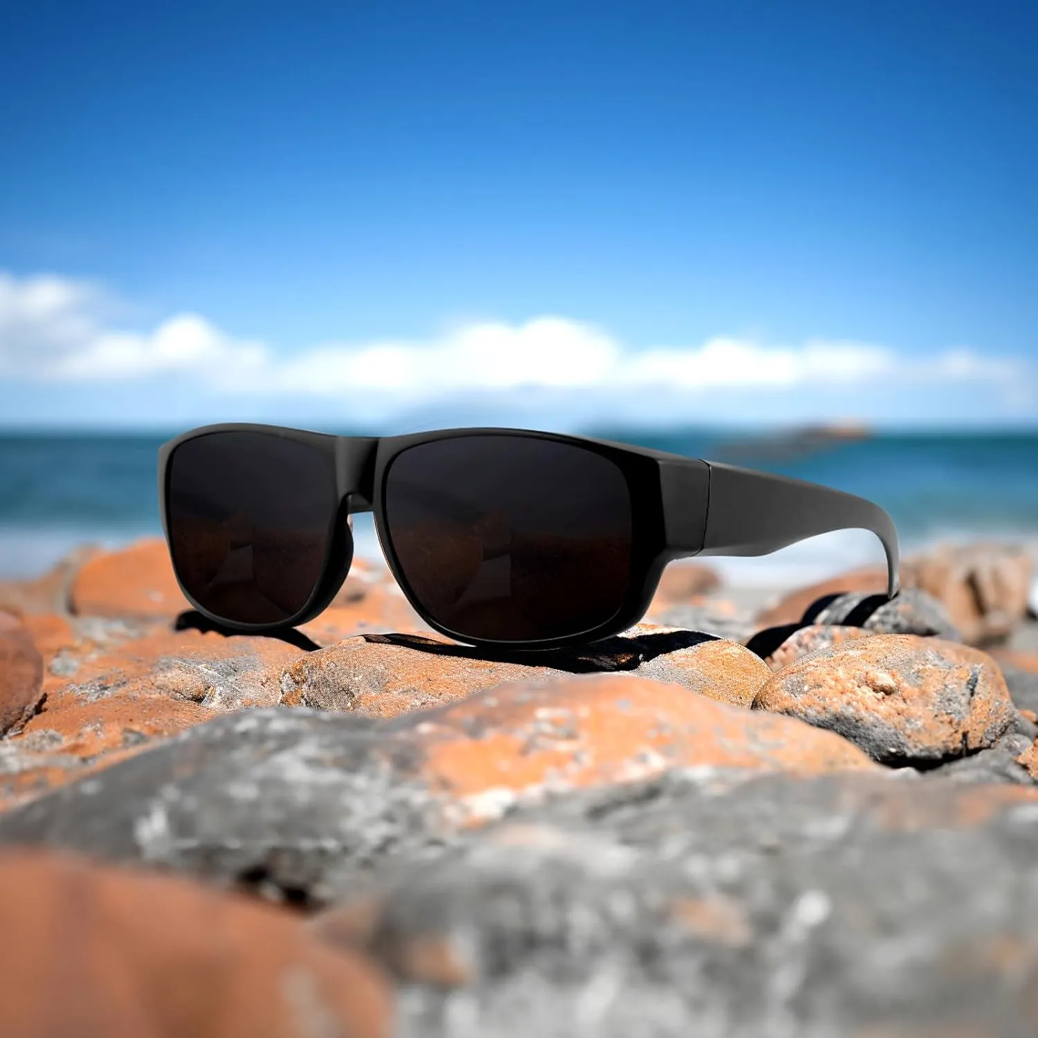 MAXJULI Sunglasses Fit Over Glasses for Men Women Polarized Wraparound Sunglasses 8239