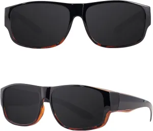 MAXJULI Sunglasses Fit Over Glasses for Men Women Polarized Wraparound Sunglasses 8239