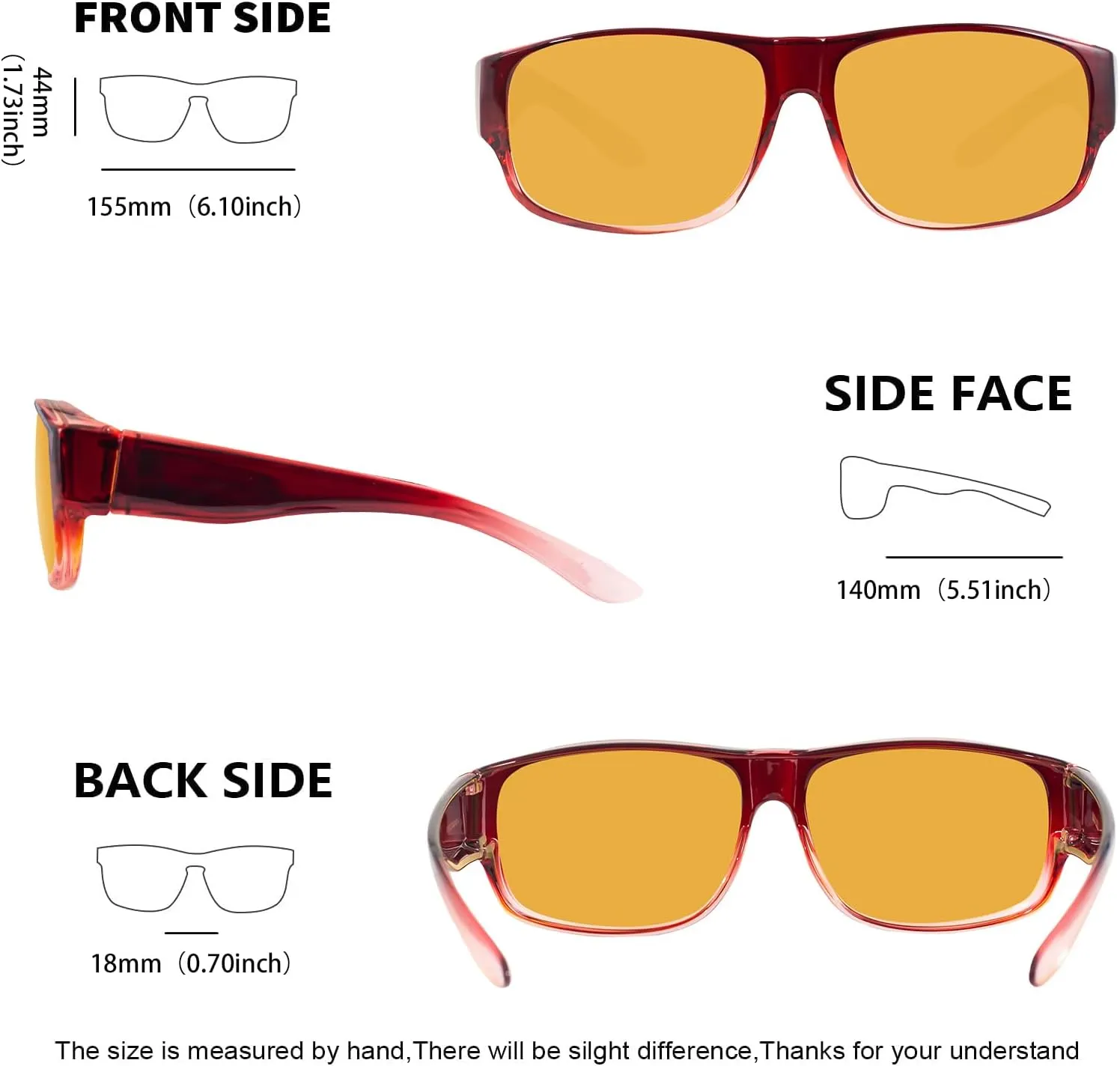 MAXJULI Sunglasses Fit Over Glasses for Men Women Polarized Wraparound Sunglasses 8239