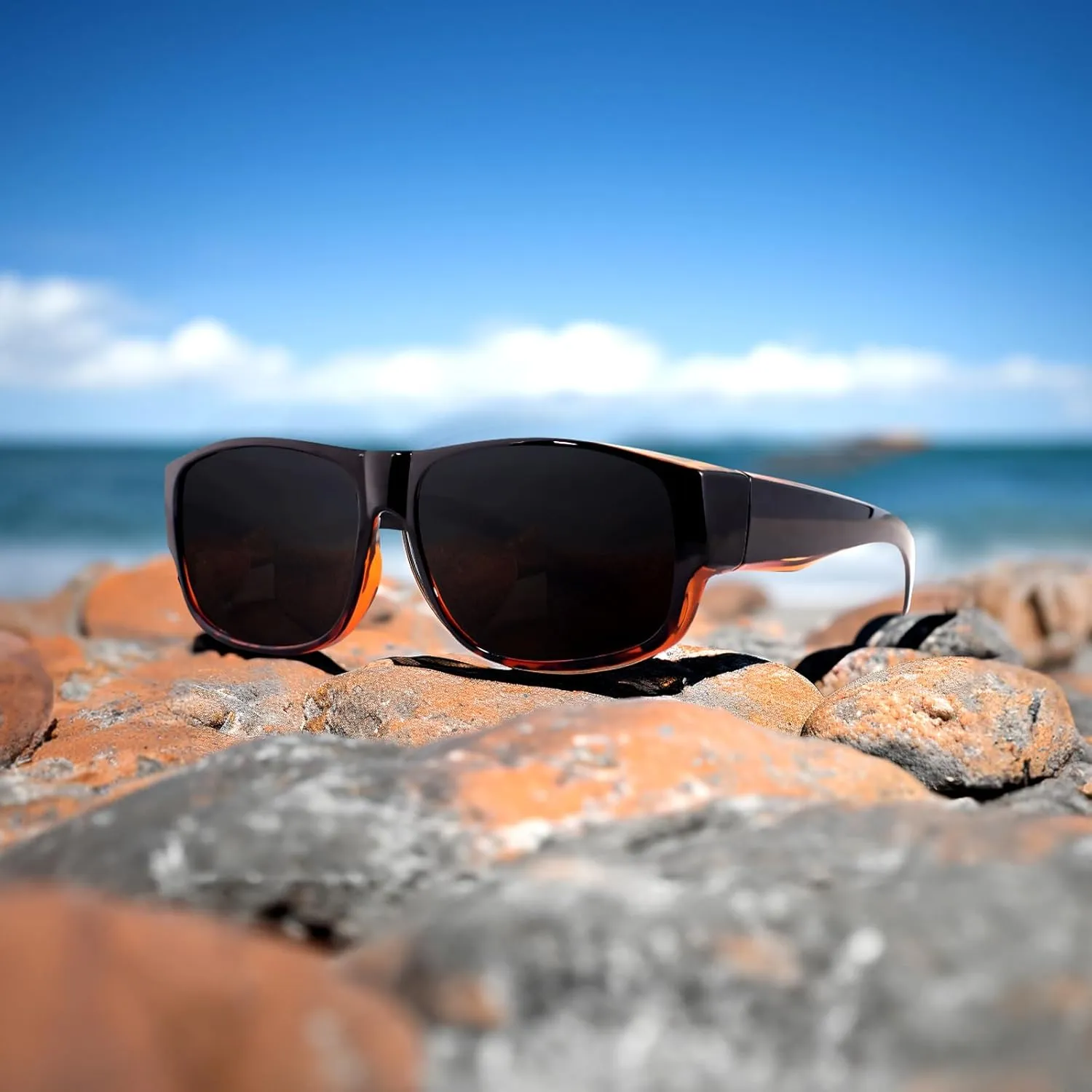 MAXJULI Sunglasses Fit Over Glasses for Men Women Polarized Wraparound Sunglasses 8239
