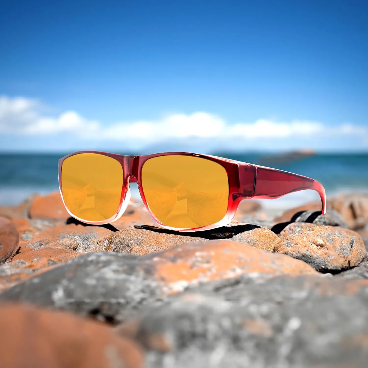 MAXJULI Sunglasses Fit Over Glasses for Men Women Polarized Wraparound Sunglasses 8239