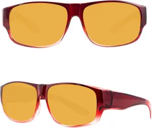 MAXJULI Sunglasses Fit Over Glasses for Men Women Polarized Wraparound Sunglasses 8239