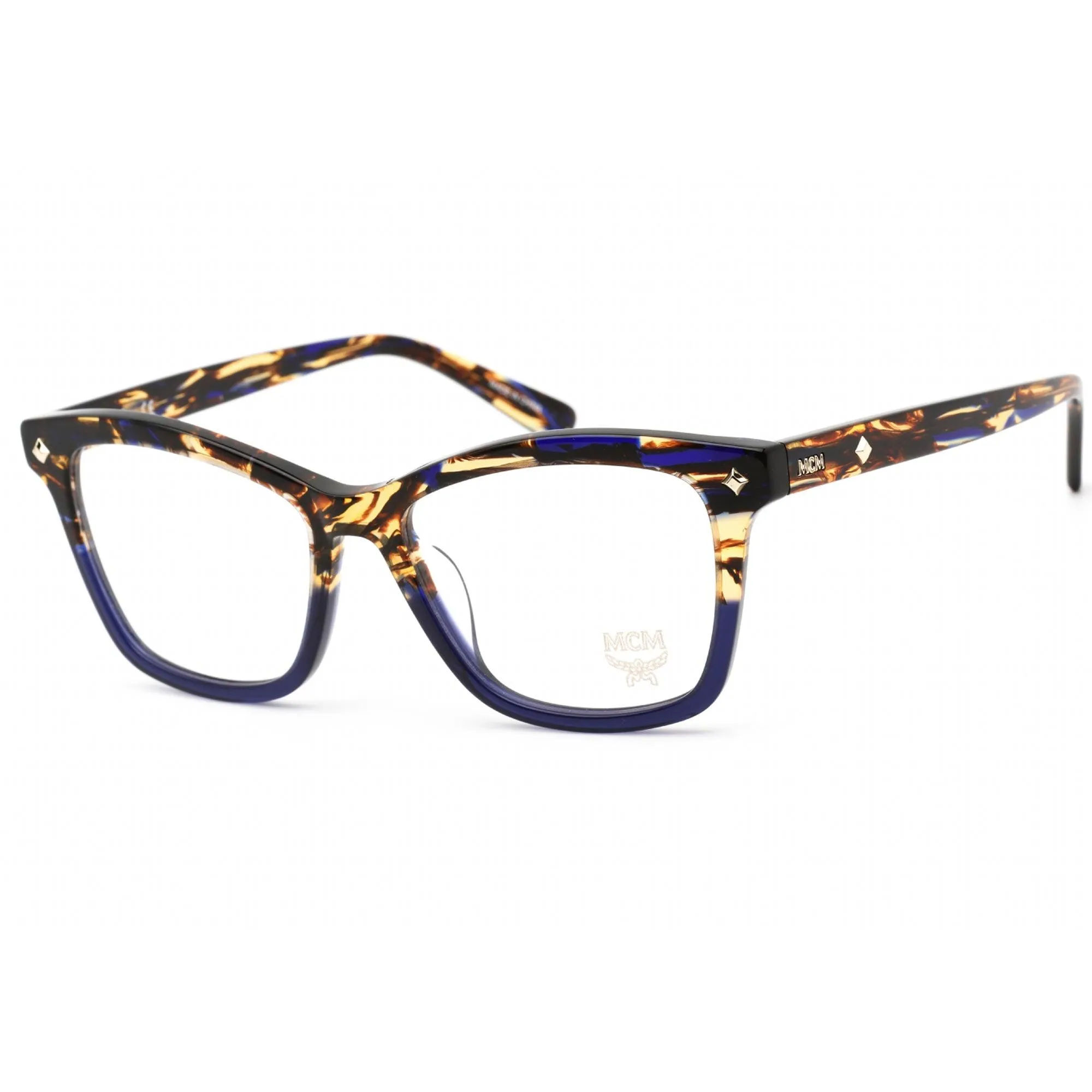 MCM Women's Eyeglasses - Clear Lens Havana/Blue Cat Eye Shape Frame | MCM2614 235