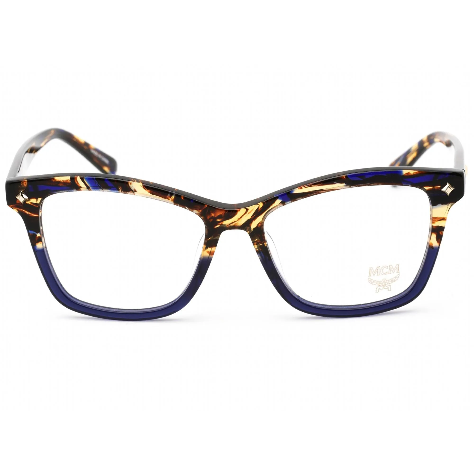 MCM Women's Eyeglasses - Clear Lens Havana/Blue Cat Eye Shape Frame | MCM2614 235