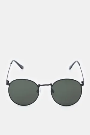 Men Green Round Sunglasses