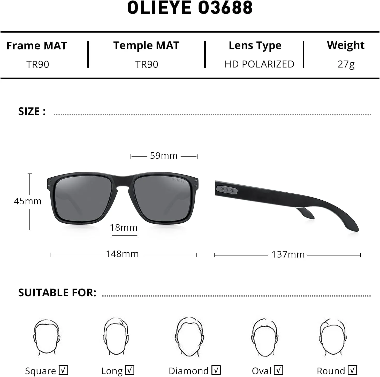 Men Sports Polarized Sunglasses Male Sport Fishing Shades Flexible Frame Sunglasses