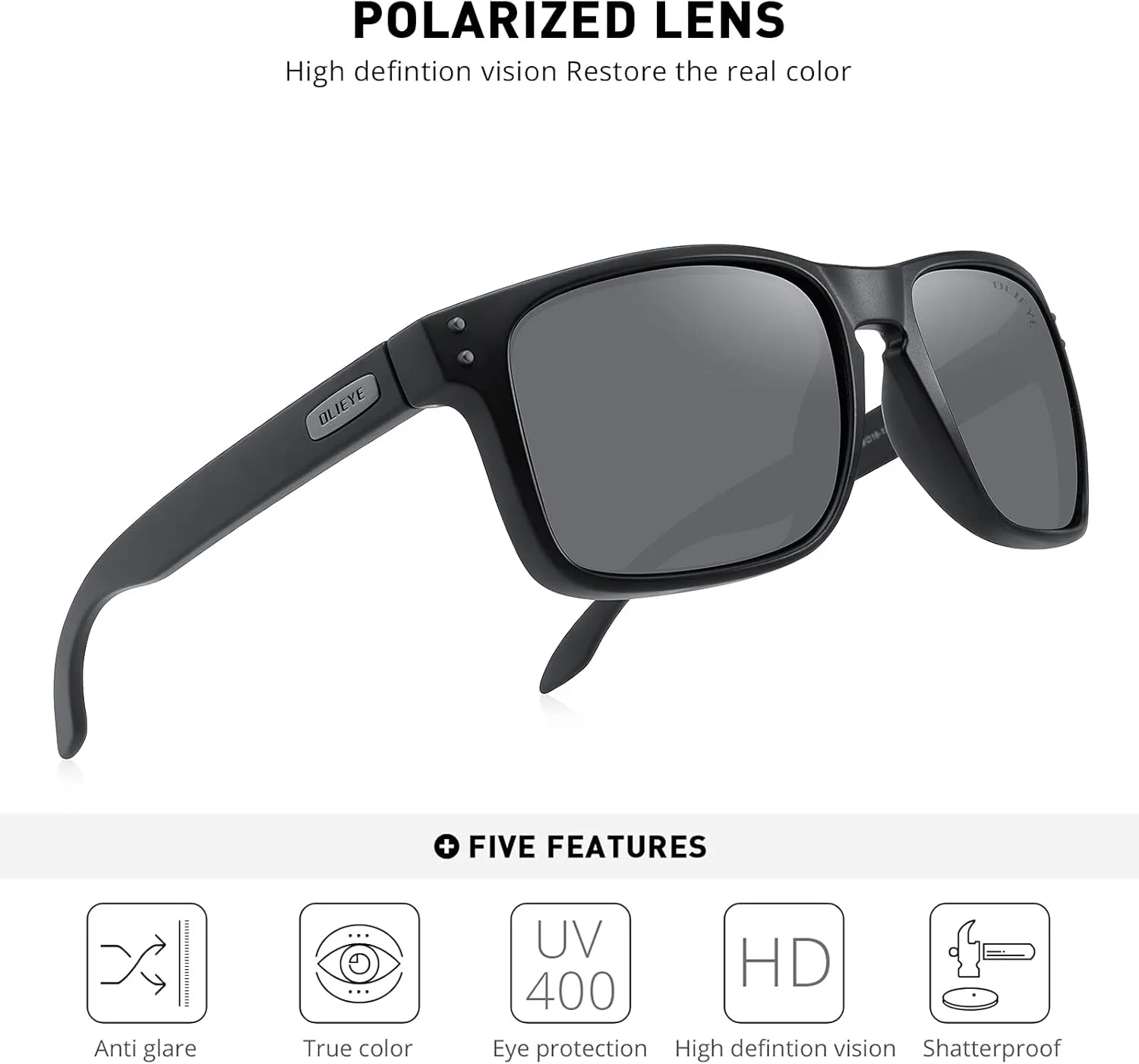 Men Sports Polarized Sunglasses Male Sport Fishing Shades Flexible Frame Sunglasses
