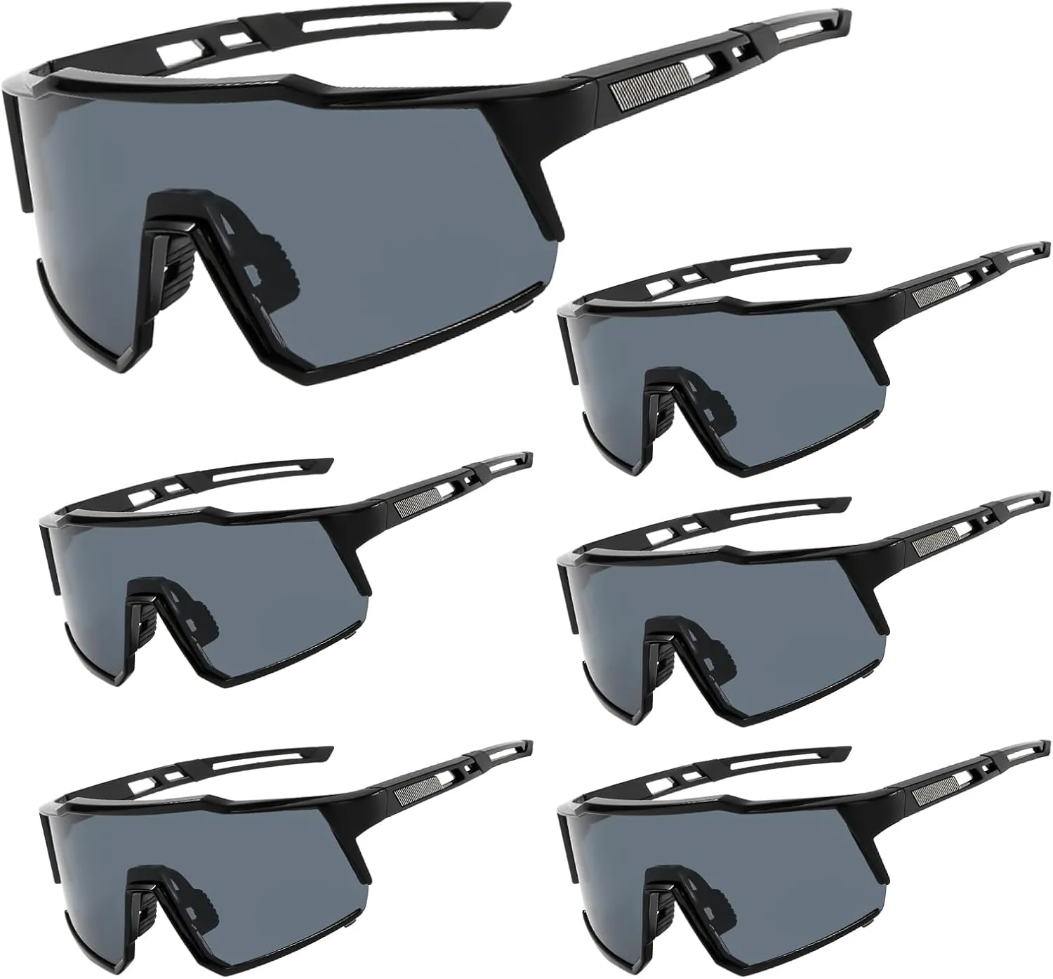 Men Women Polarized Sports Sunglasses,Driving Fishing Cycling Mountain Bike Sunglasses,Uv400 Protection 6PCS