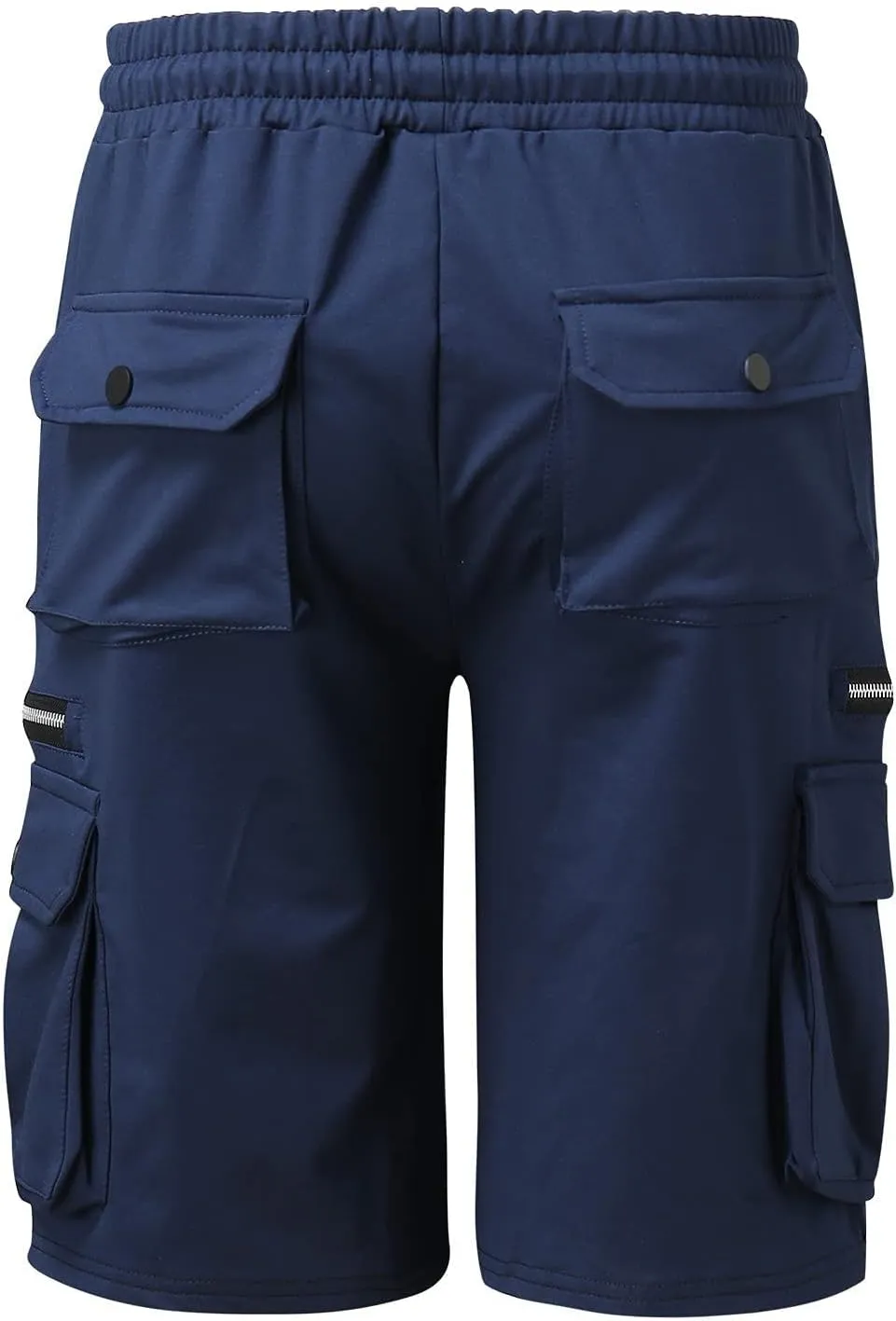Men's Cargo Shorts Drawstring Shorts with Zipper Pockets Baggy Hiking Shorts Relaxed Fit Work Shorts for Men