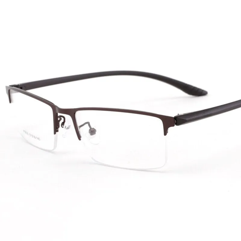 Men's Half Rim Titanium Frame Eyeglasses 9035