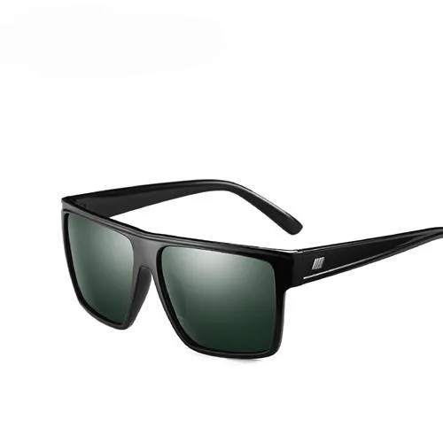 Men's Polarized Classic Retro Sunglasses - Black,Brown