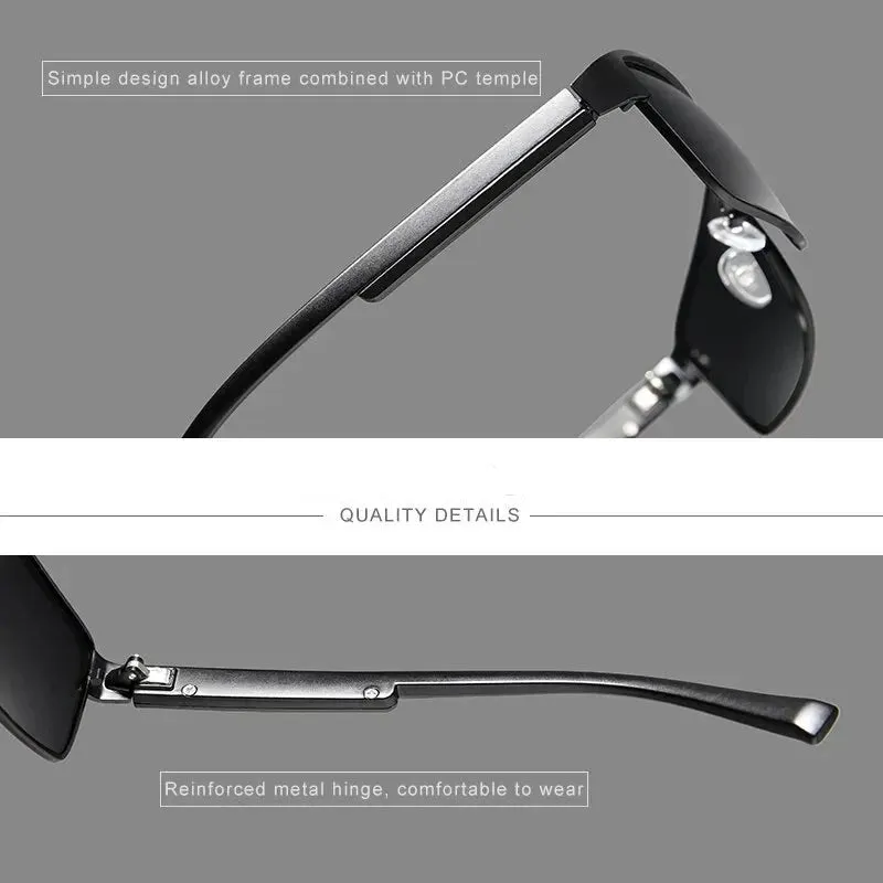 Men's Polarized UV400 Square Sunglasses