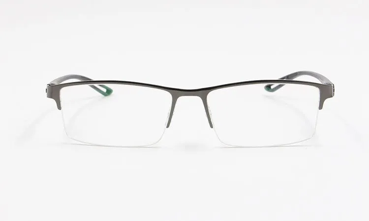 Men's Semi Rim Square Eyeglasses Titanium Alloy  9029