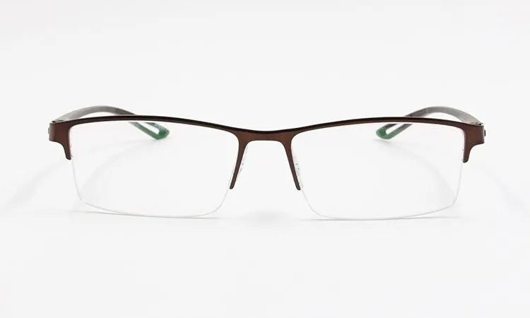 Men's Semi Rim Square Eyeglasses Titanium Alloy  9029