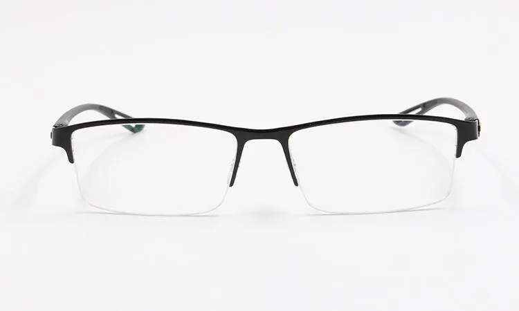 Men's Semi Rim Square Eyeglasses Titanium Alloy  9029