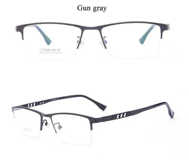Men's Semi Rim Titanium Frame Eyeglasses Lb079