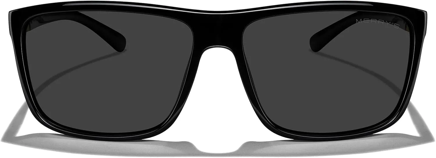 MERRY'S Rectangular Polarized Sports Sunglasses for Men Women Cycling Driving Fishing UV400 Protection S8225