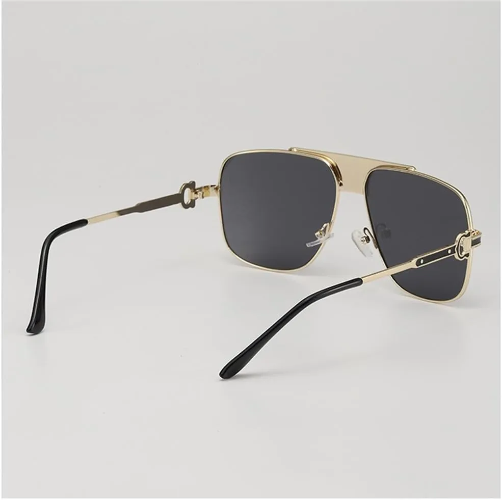 Metal Frame Sunglasses Men Women Big Frame Sun Glasses Cycling Driving Eyewear UV400 Protection