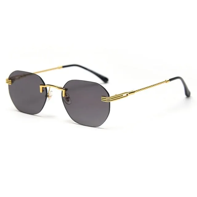 Metal Frame Vintage Frameless Retro Sunglasses