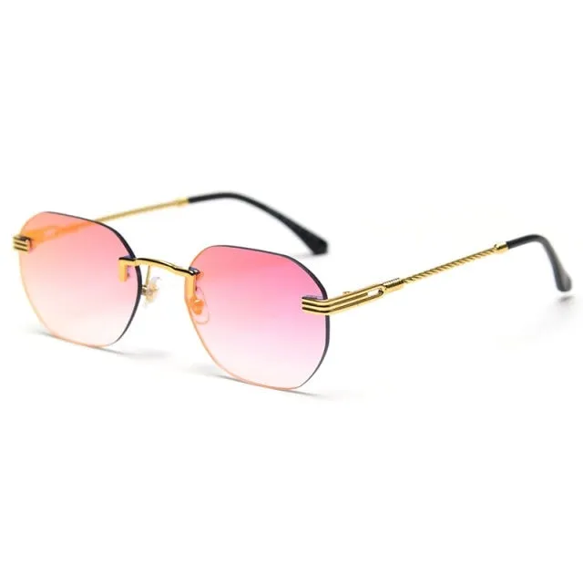 Metal Frame Vintage Frameless Retro Sunglasses