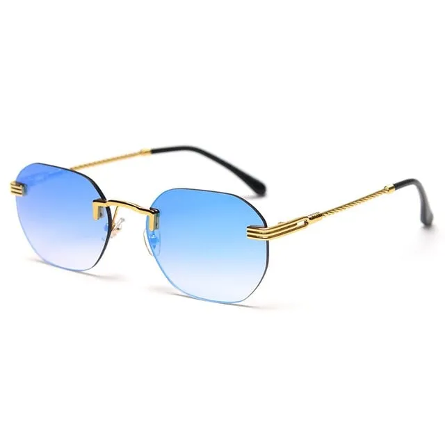 Metal Frame Vintage Frameless Retro Sunglasses