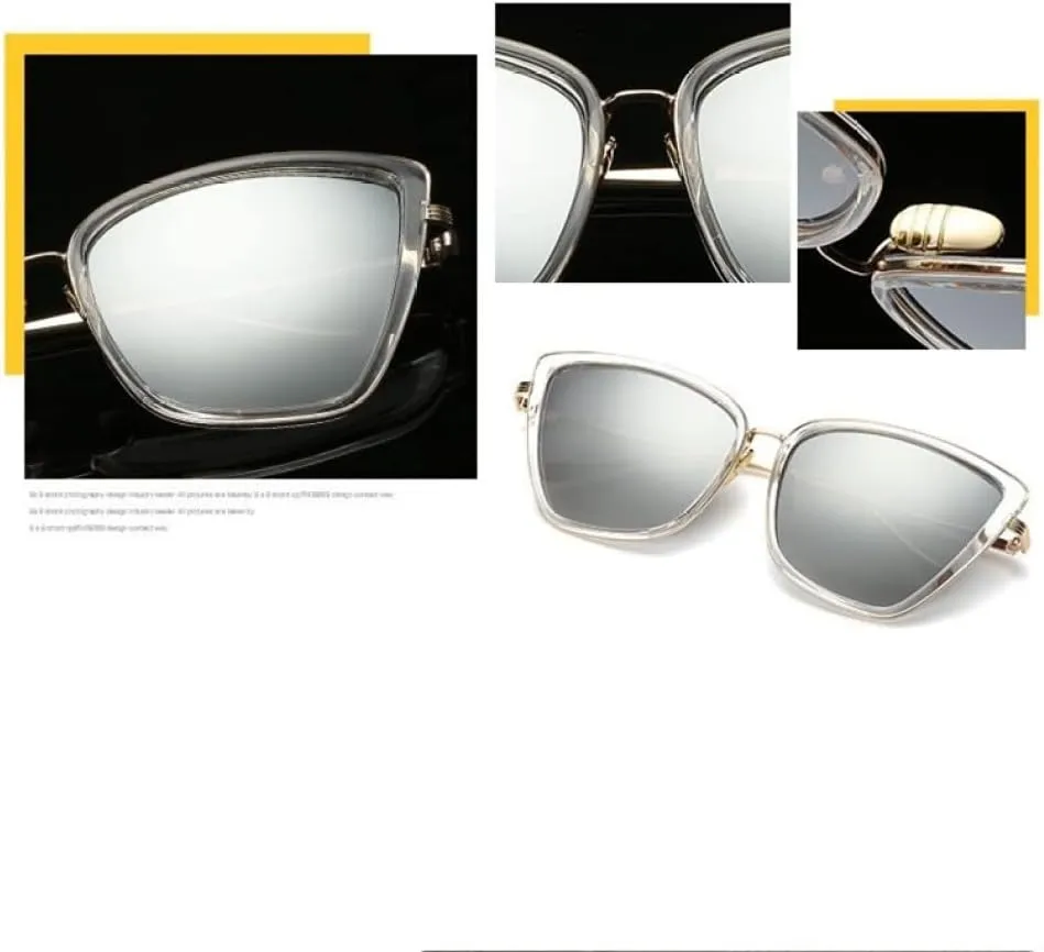 Metal Retro Oversized Sunglasses Women Cat Eye Sun Glasses Female Black Gradient Vintage Ladies