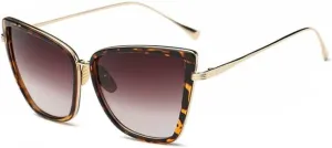 Metal Retro Oversized Sunglasses Women Cat Eye Sun Glasses Female Gradient Vintage Ladies