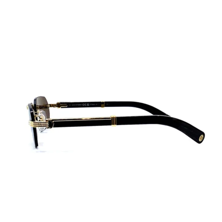 Metal Sunglasses Gold Black Grey - CCT0362S001