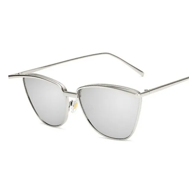 Metal Vintage Luxury Mirror Retro Style Cat Eye Sunglasses