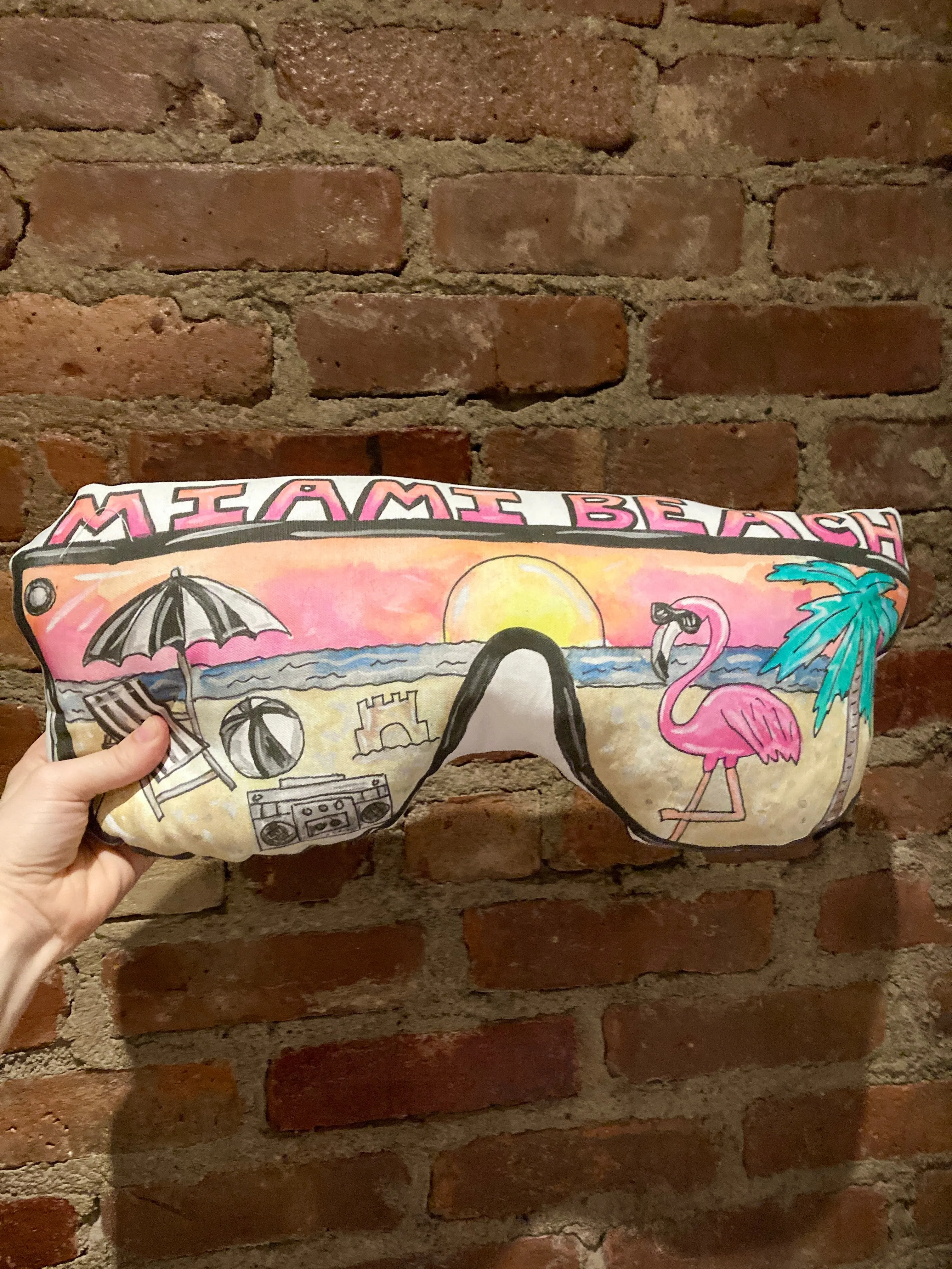 Miami Sunglasses Pillow
