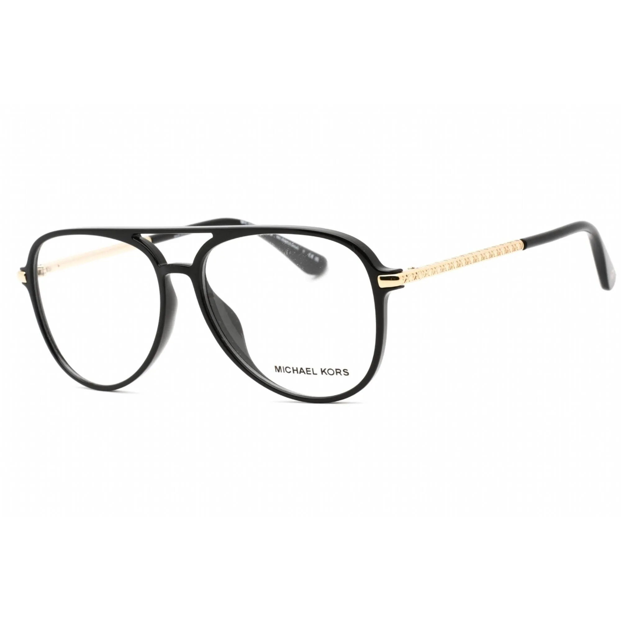 Michael Kors Women's Eyeglasses - Black Plastic Full Rim Aviator Frame | 0MK4096U 3005
