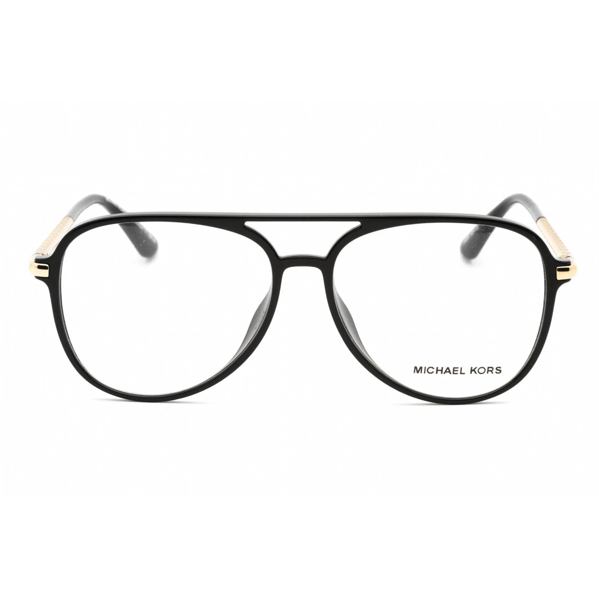 Michael Kors Women's Eyeglasses - Black Plastic Full Rim Aviator Frame | 0MK4096U 3005