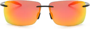 MIRYEA Rimless Polarized Sports Sunglasses for Men Women Driving Running Fishing Golf UV Blocking Glasses Eyeglasses Shades