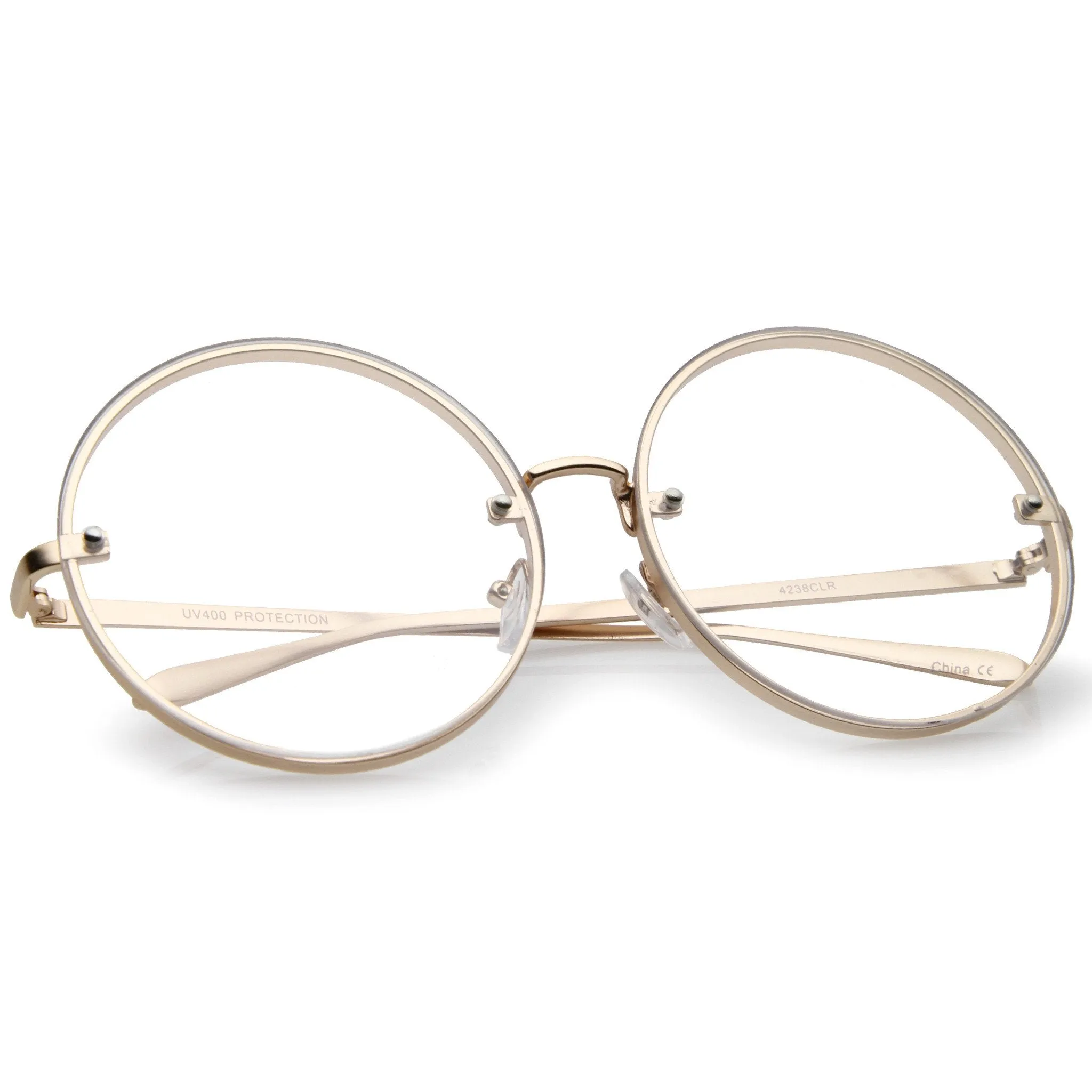 Modern Oversize Infinity Round Clear Lens Glasses A896