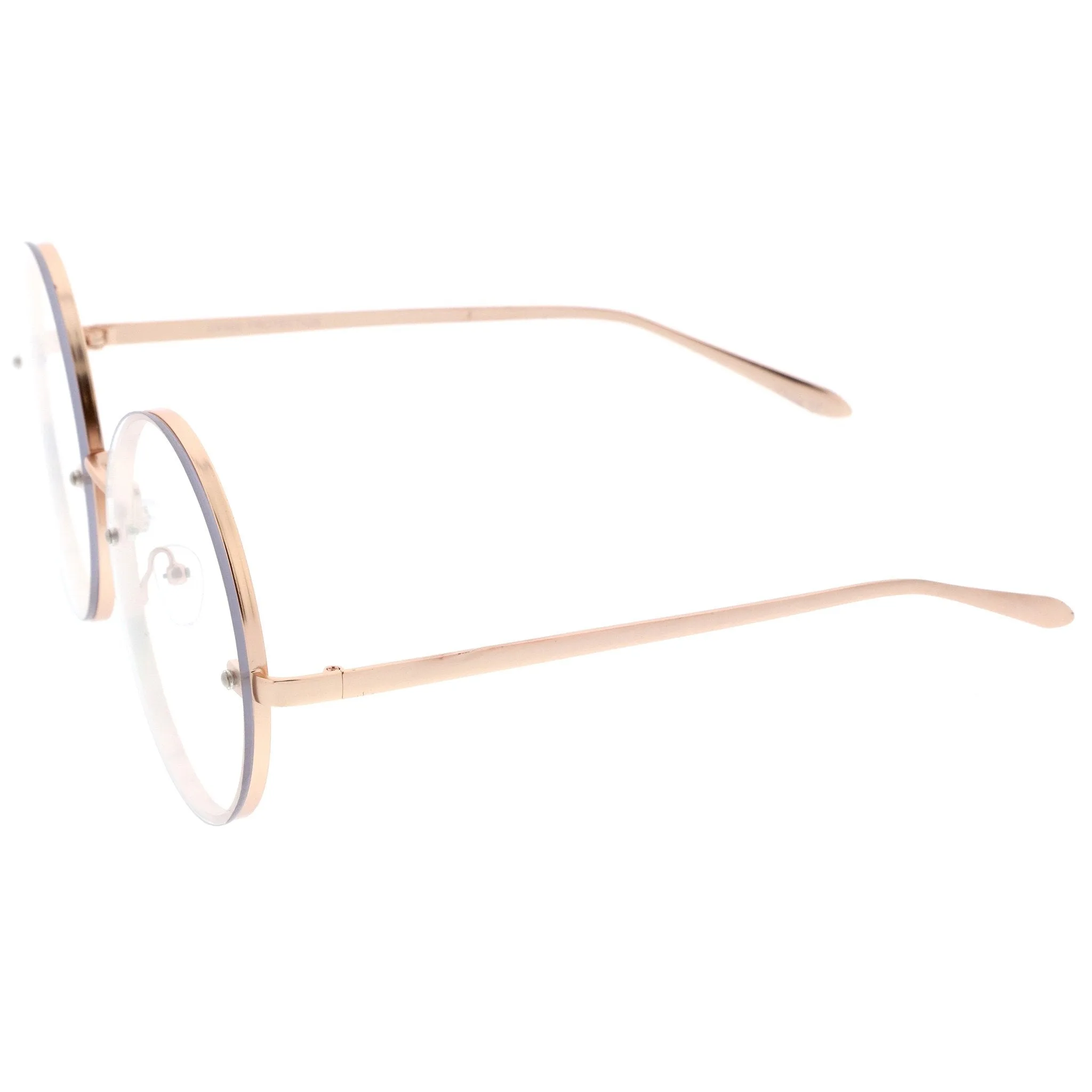 Modern Oversize Infinity Round Clear Lens Glasses A896