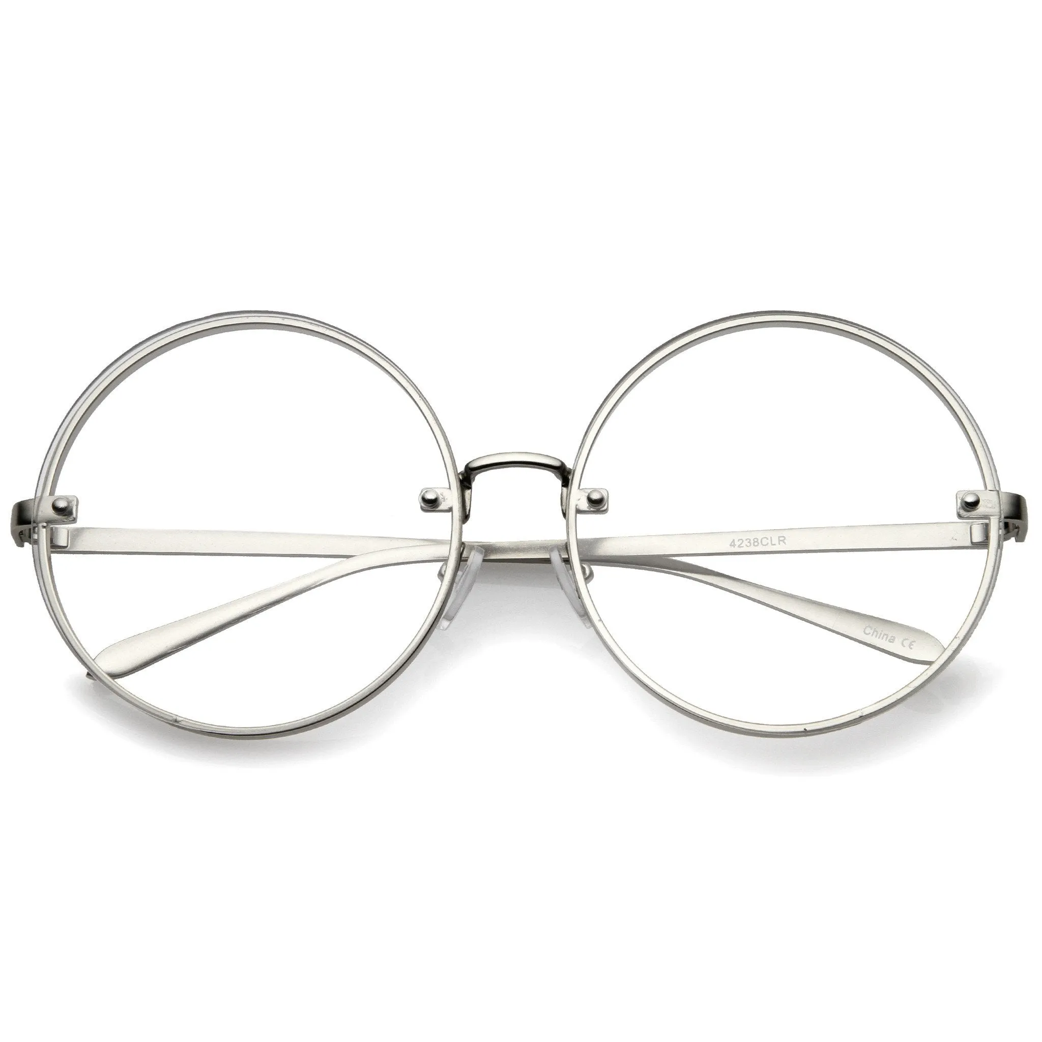 Modern Oversize Infinity Round Clear Lens Glasses A896