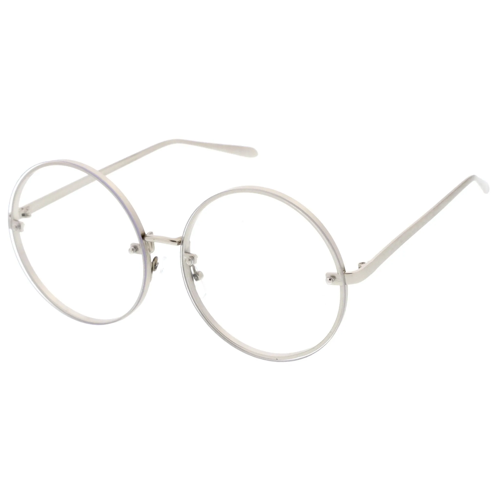 Modern Oversize Infinity Round Clear Lens Glasses A896