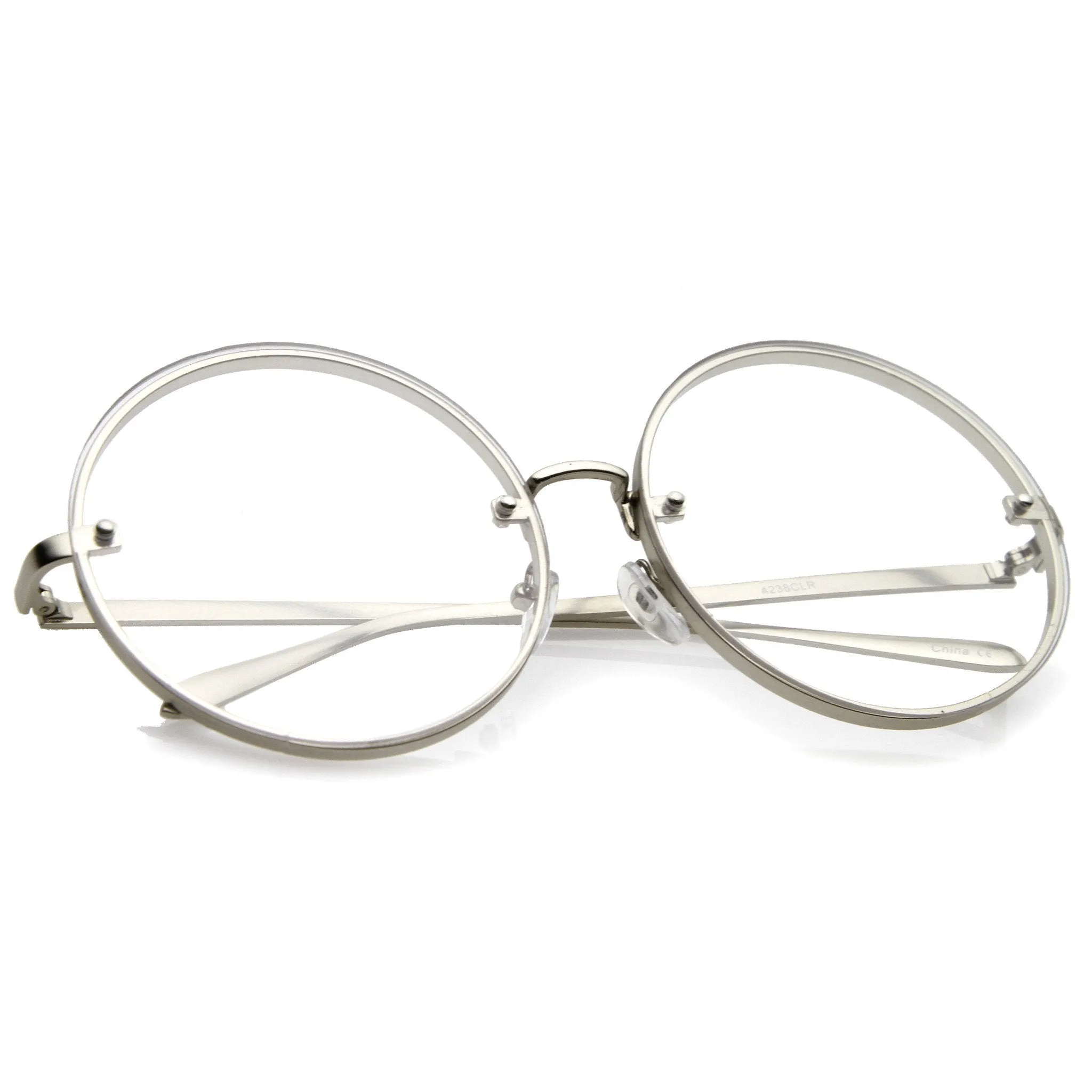 Modern Oversize Infinity Round Clear Lens Glasses A896
